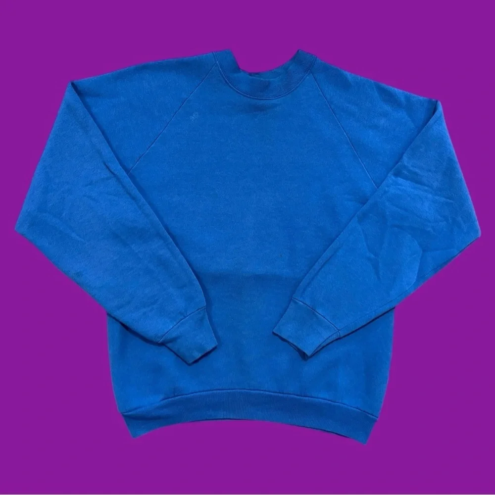 80s Fruit of the Loom Blue Crewneck Sweatshirt
